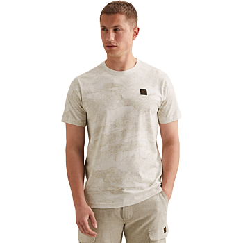 Short sleeve r-neck single jersey Egret
