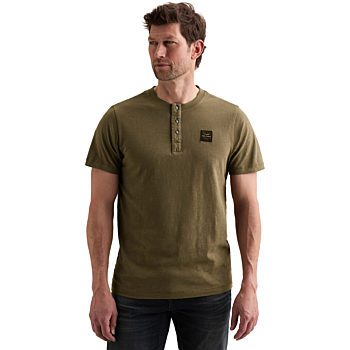 Short sleeve r-neck slub jersey he Dusky Green