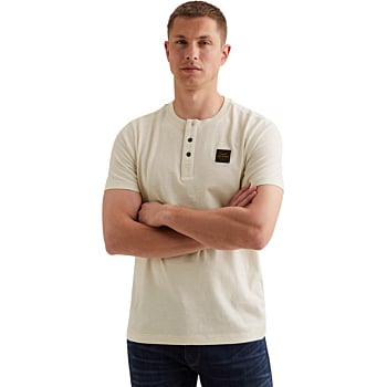 Short sleeve r-neck slub jersey he Egret