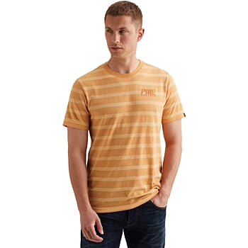 Short sleeve r-neck new stripe Gold Earth