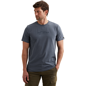 Short sleeve r-neck cotton elastan Vintage Indigo
