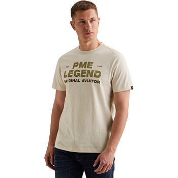 Short sleeve r-neck open end jerse Bone White