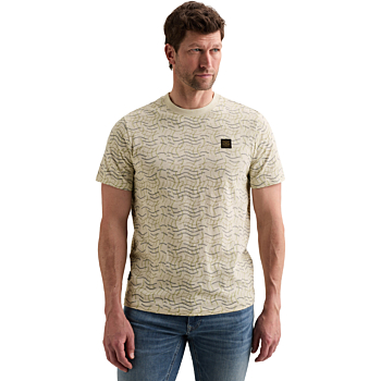 Short sleeve r-neck slub jersey ao Bone White