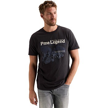 Short sleeve r-neck single jersey Obsidian
