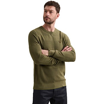R-neck cotton modal structure Loden Green