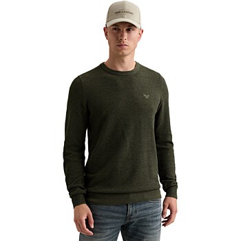 R-neck cotton modal Loden Green