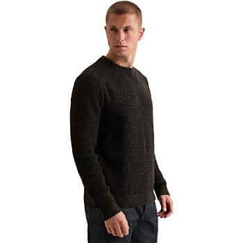 R-neck wool blend Obsidian