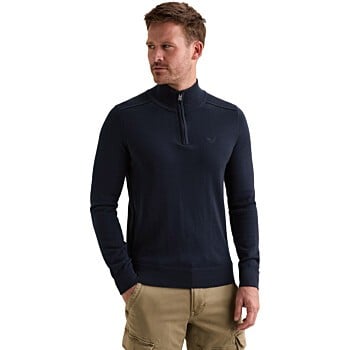 Half zip collar merino melange Salute