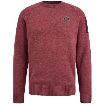 R-neck space dye knit rosewood