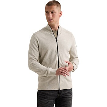 Zip jacket cotton Bone White