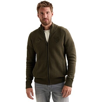 Zip jacket cotton structure mix Beluga