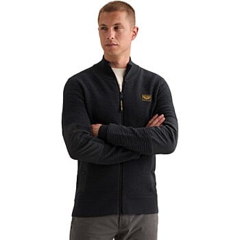 Zip jacket texture yarn Salute