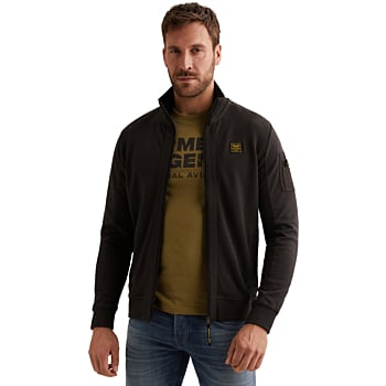 Zip jacket jacquard structure Obsidian