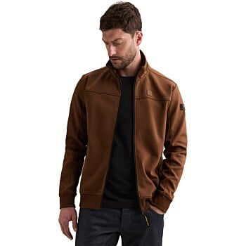 Zip jacket interlock sweat Cappuccino