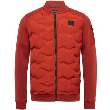 Zip jacket terry mixed padded nylo picante