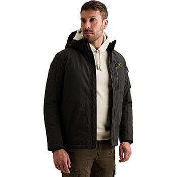 Semi long jacket CONESTOGA Dasrip Jet Black