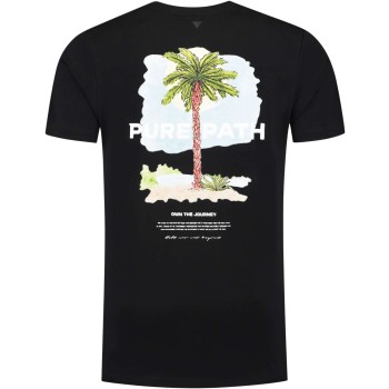 Zwarte Palmboom T-shirt voor de Zomer