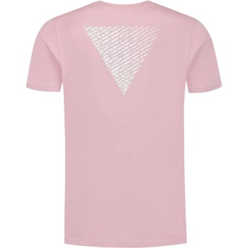Roze Triangle Monogram T-shirt voor de Zomer en Lente