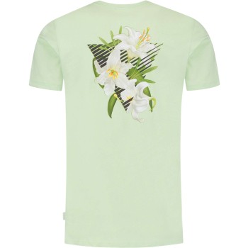 Tshirt with small logo on chest and lt green