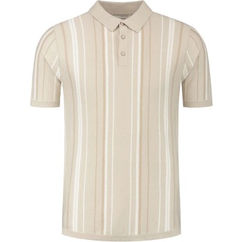Knitted stripe polo sand