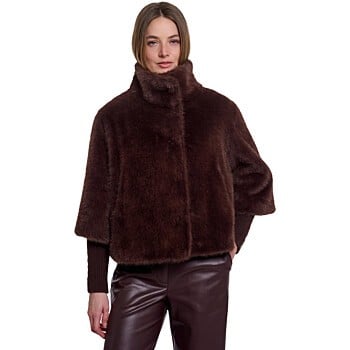 Jacket with rib cuffs