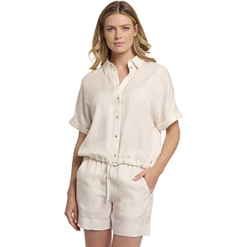 Cropped short sleeve blouse