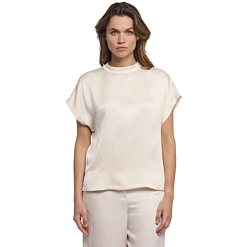 Short sleeve top with high neck