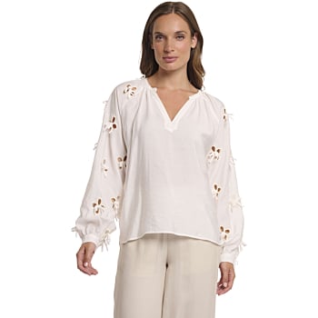 Long balloon sleeve blouse