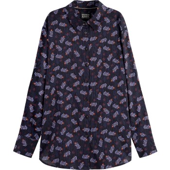All over printed relaxed fit shirt folk floral