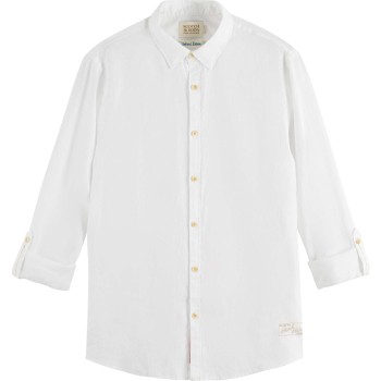 Linen shirt with roll-up white
