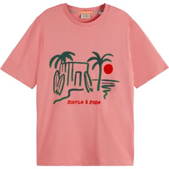 Relaxed fit graphic t-shirt peachy pink