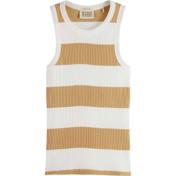 Cotton in conversion striped racer shell beige