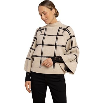 Cecile check pullover