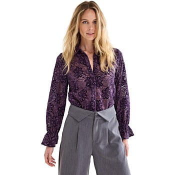 Blouse Aubergine Noir