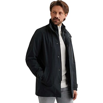 Semi long jacket V-COAT DOUBLE Spu Salute