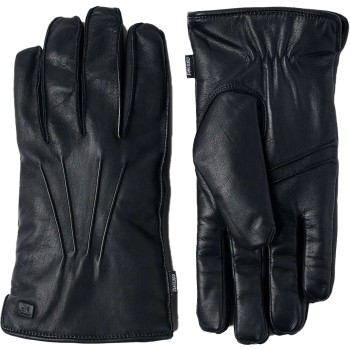 Glove leather mix glove black