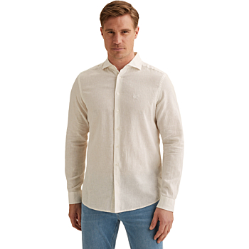 Long sleeve shirt Linen cotton ble Cloud Dancer