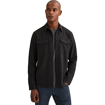 Long sleeve shirt Brushed Melange Dark Navy