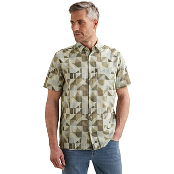 Short Sleeve Shirt Geo Spring game Cloud Dancer