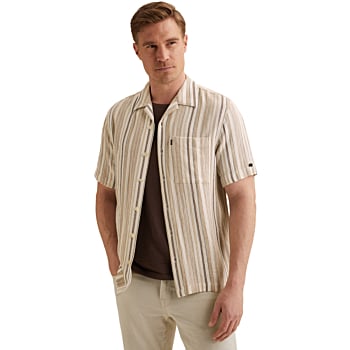 Short Sleeve Shirt Dobby stripe Pure Cashmere