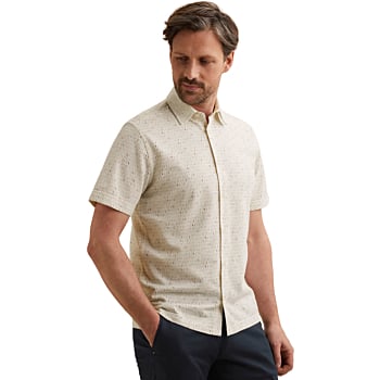 Short Sleeve Shirt Print on Seersu Cloud Dancer