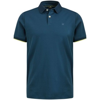 Short sleeve polo jersey pima cott blue wing teal