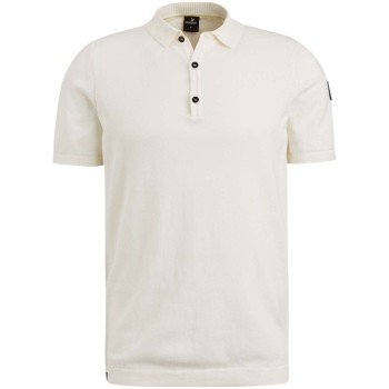 Short sleeve polo cotton bright white
