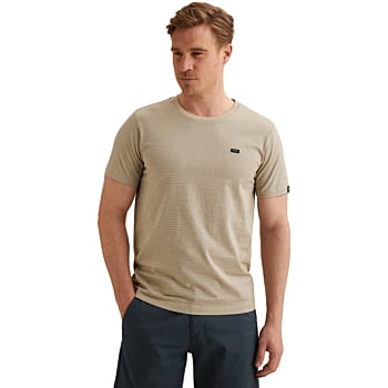 Short sleeve r-neck mercerised mel Pure Cashmere