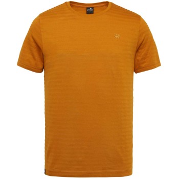 Short sleeve r-neck jersey structu pumpkin spice