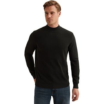 Mock neck cotton modal Black Beauty