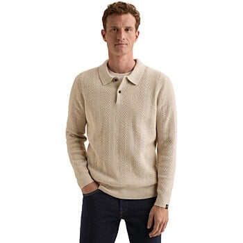 Half button collar cotton blend st Early Frost