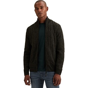 Zip jacket wool blend ruler Black Beauty