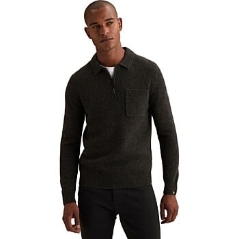Zip pull premium wool Antracite Melee