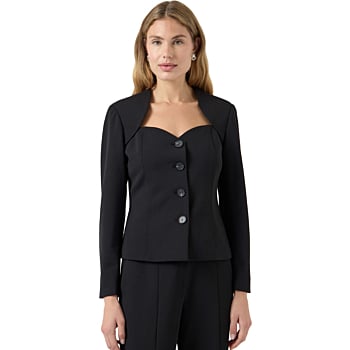 YASFAVO LS BLAZER TOP S. Black